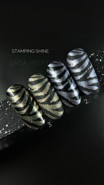 SAGA professional лак фарба для стемпінга №02 хром 6597 6597 фото