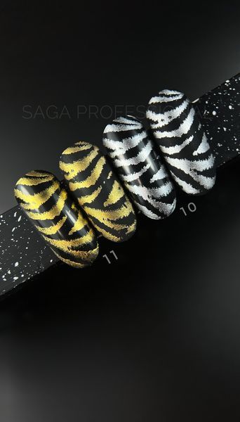 SAGA professional лак фарба для стемпінга №06 хром 6609 6609 фото