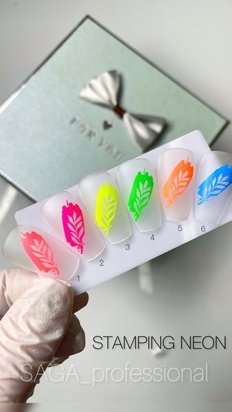 SAGA professional лак фарба для стемпінга №04 NEON 6603 6603 фото