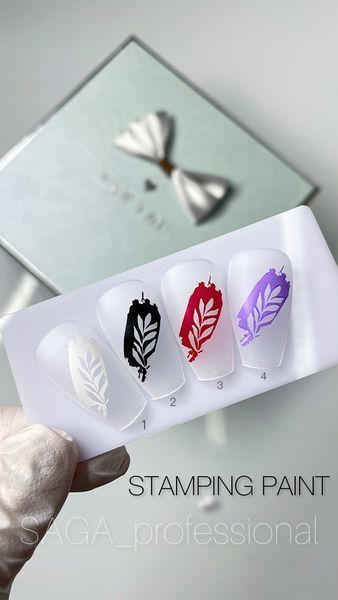 SAGA professional лак фарба для стемпінга №27 ягідний 6634 6634-14439 фото
