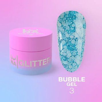 Блискітки для нігтів Bubble Gel №03 5ml 5904 5904-24843 фото